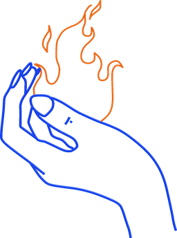 Neon Sign - Hand Flame