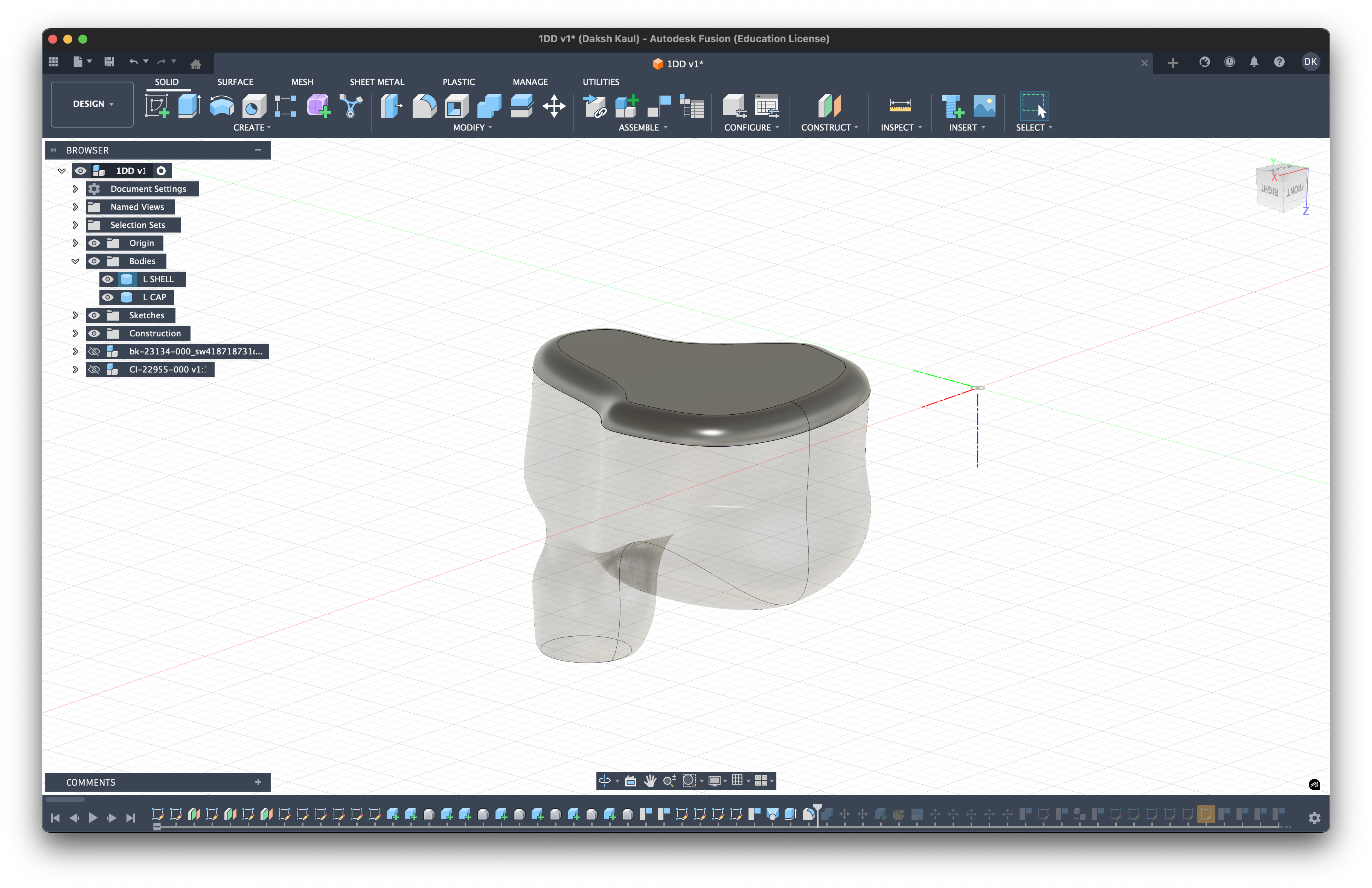 Shell Design Cap Chamfer