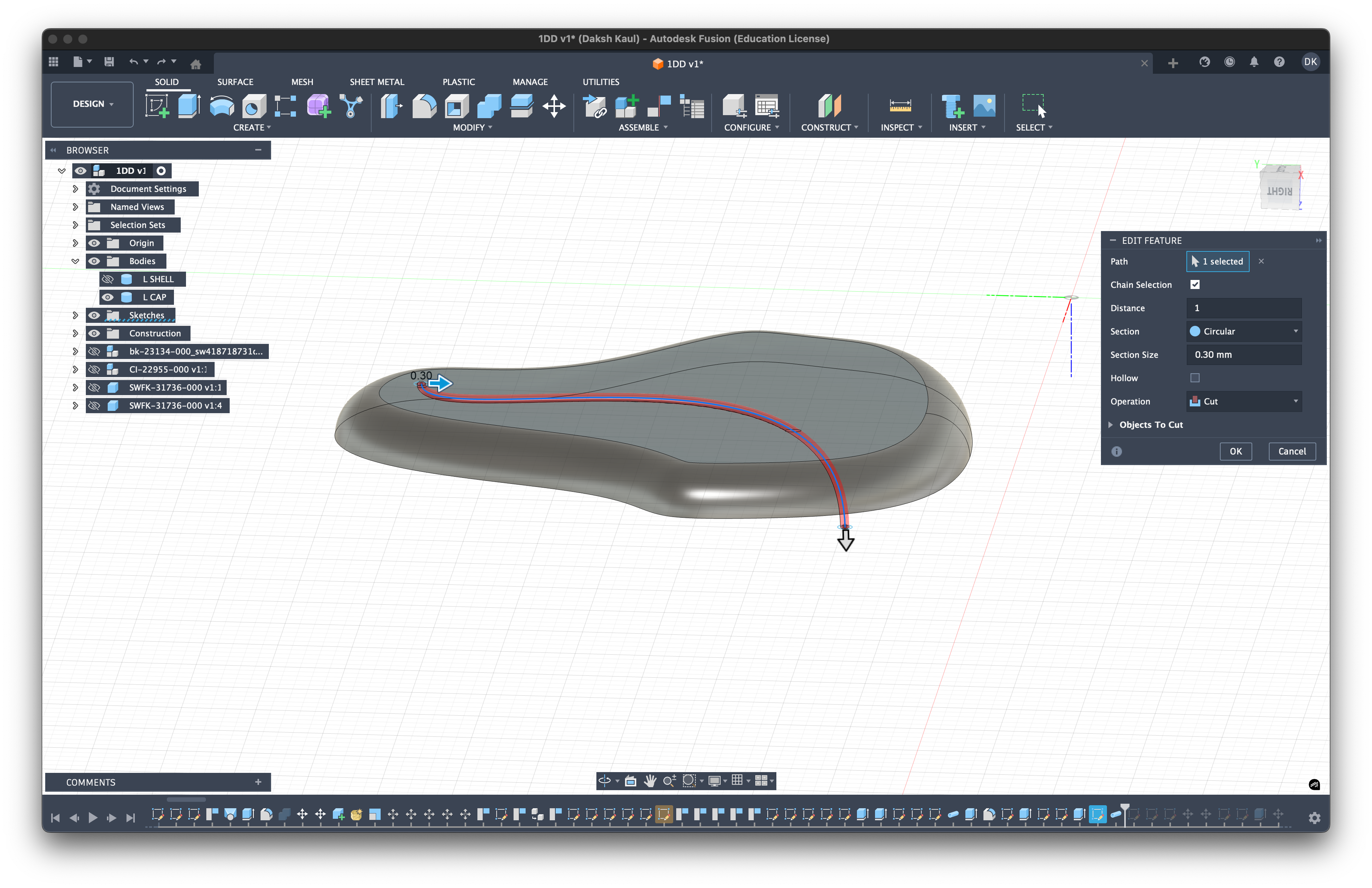 Shell Cap Tube Extrusion