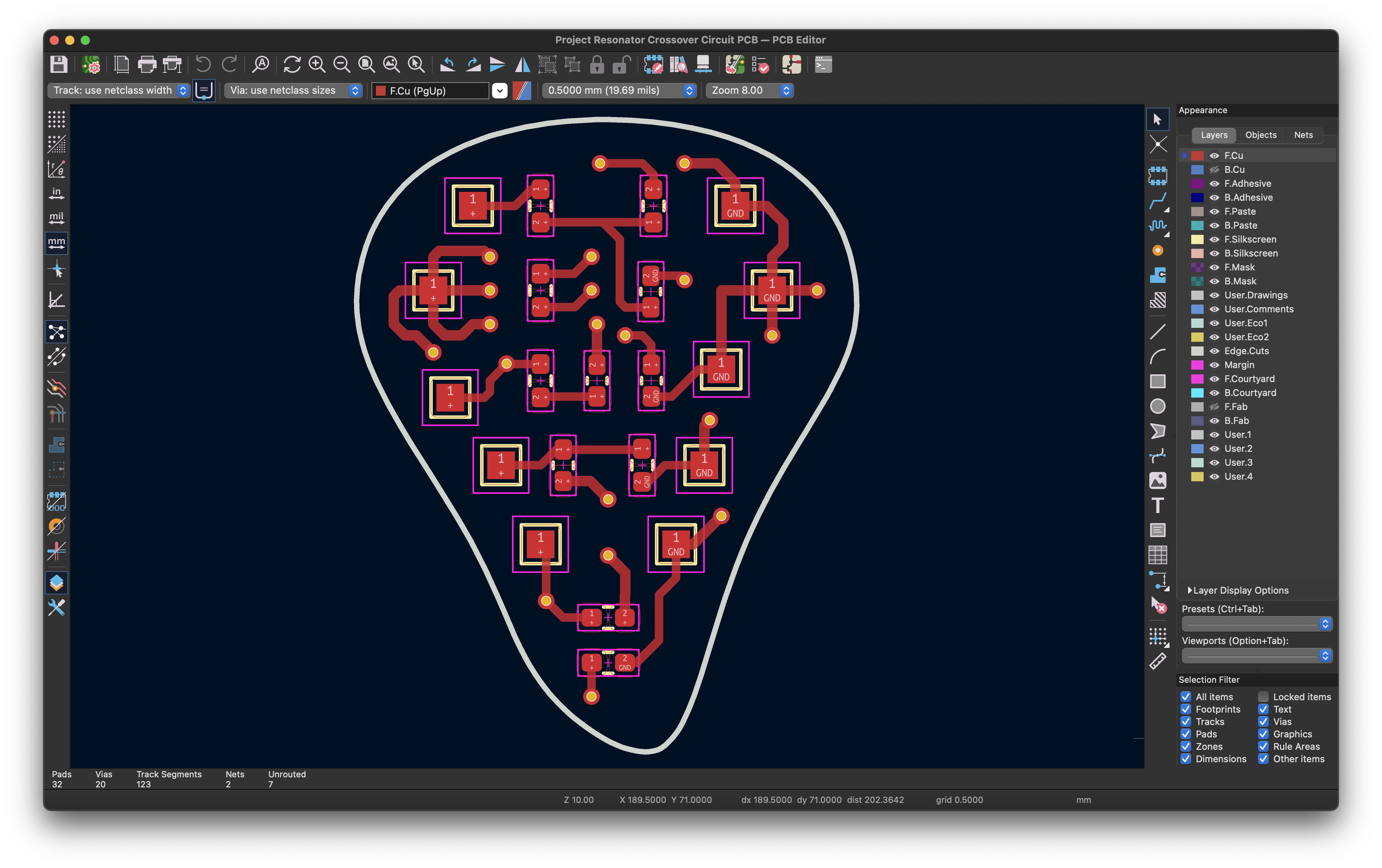 Project Resonator Crossover Routing Top