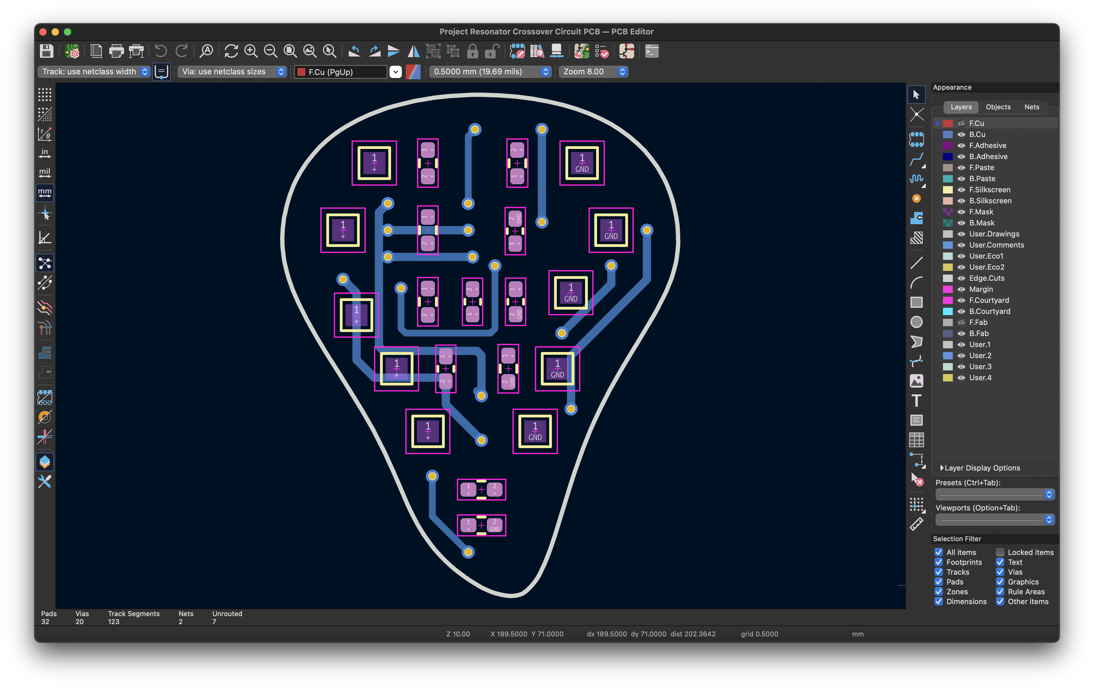 Project Resonator Crossover Routing Bottom