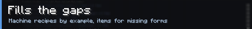 Fills the gaps
