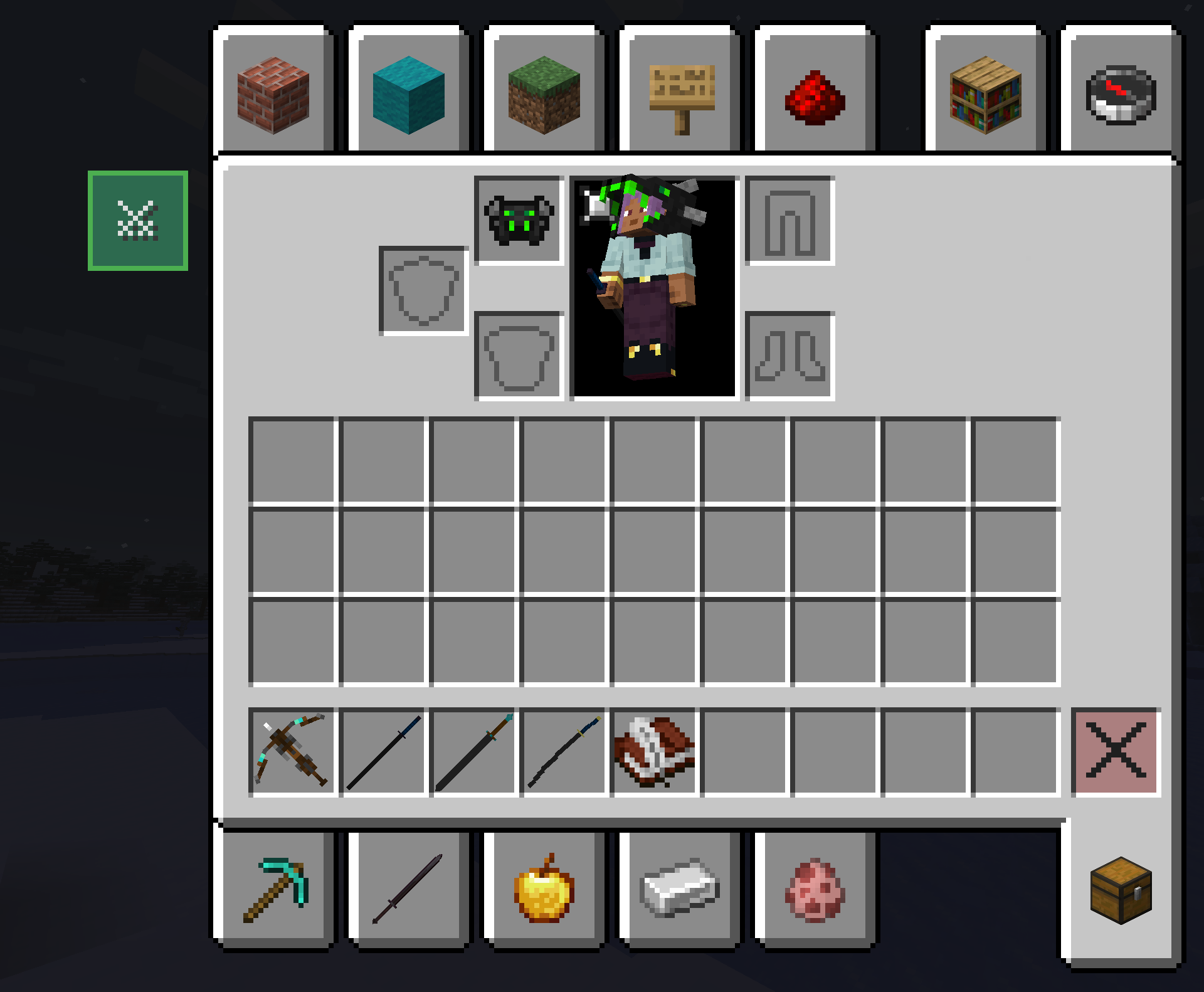 Curios インベントリ画面 / Curios inventory screen
