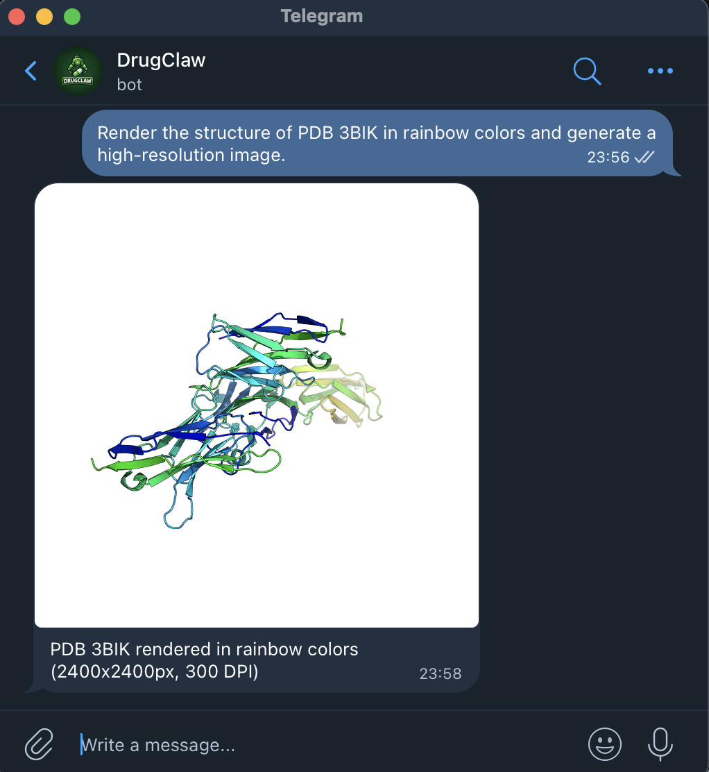 Protein structure rendering demo