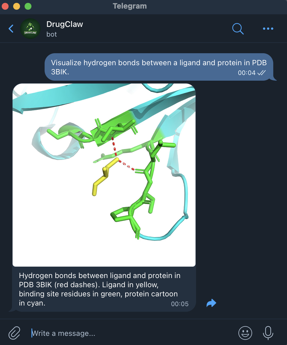 Hydrogen bond analysis demo screenshot 1