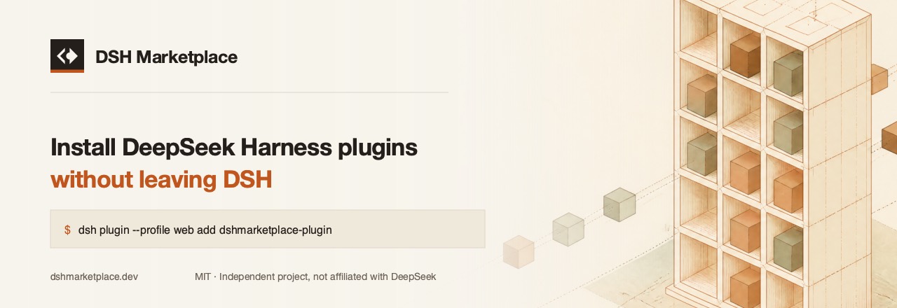 DSH Marketplace — install DeepSeek Harness plugins without leaving DSH