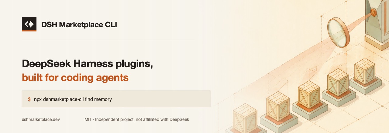 DSH Marketplace CLI — DeepSeek Harness plugins, built for coding agents