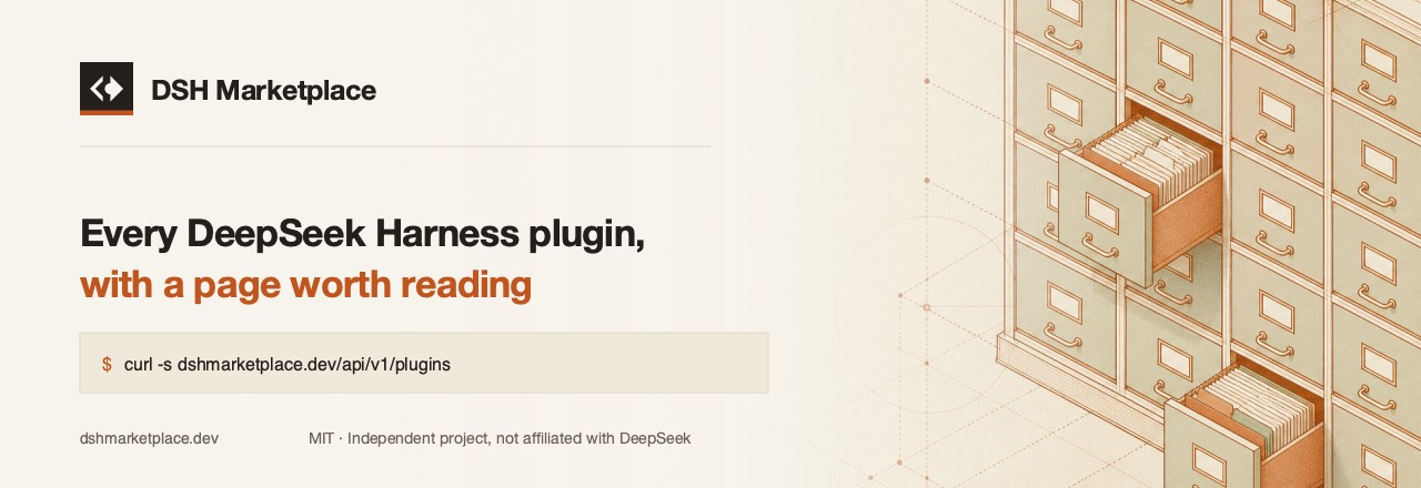 DSH Marketplace — every DeepSeek Harness plugin, with a page worth reading