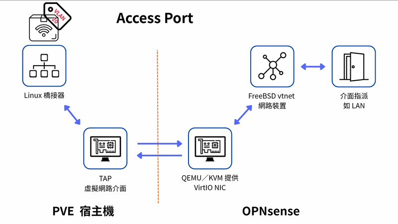 Access Port 在 PVE 端移除 VLAN 標籤