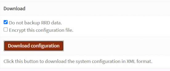 從 OPNsense 下載 config.xml 設定備份
