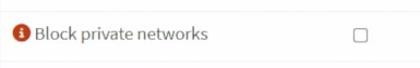 OPNsense WAN 設定中取消勾選 Block private networks