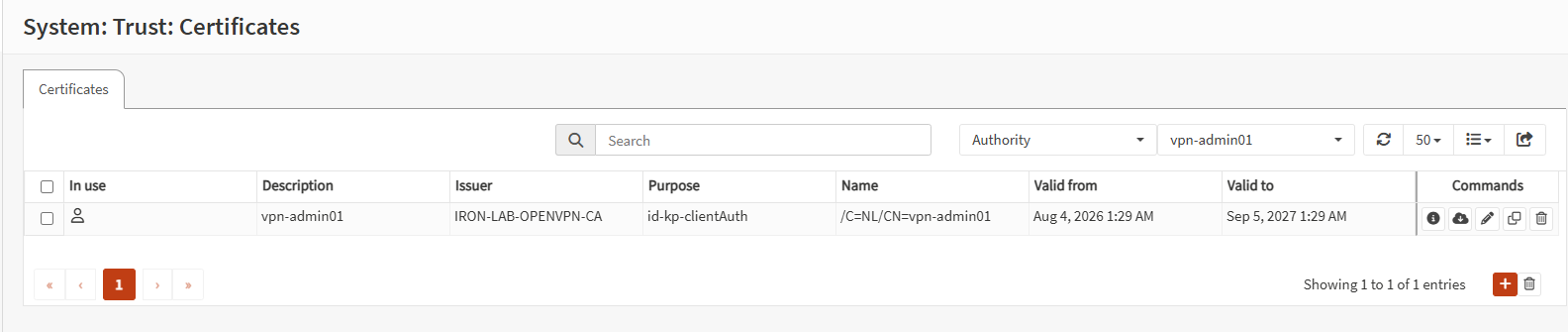 vpn-admin01 用戶端憑證由 IRON-LAB-OPENVPN-CA 簽發