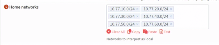 HOME_NET 填入需要由 Suricata 視為內部或受保護範圍的六個網段