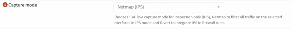 OPNsense Capture mode 從 PCAP Live Mode 切換為 Netmap IPS
