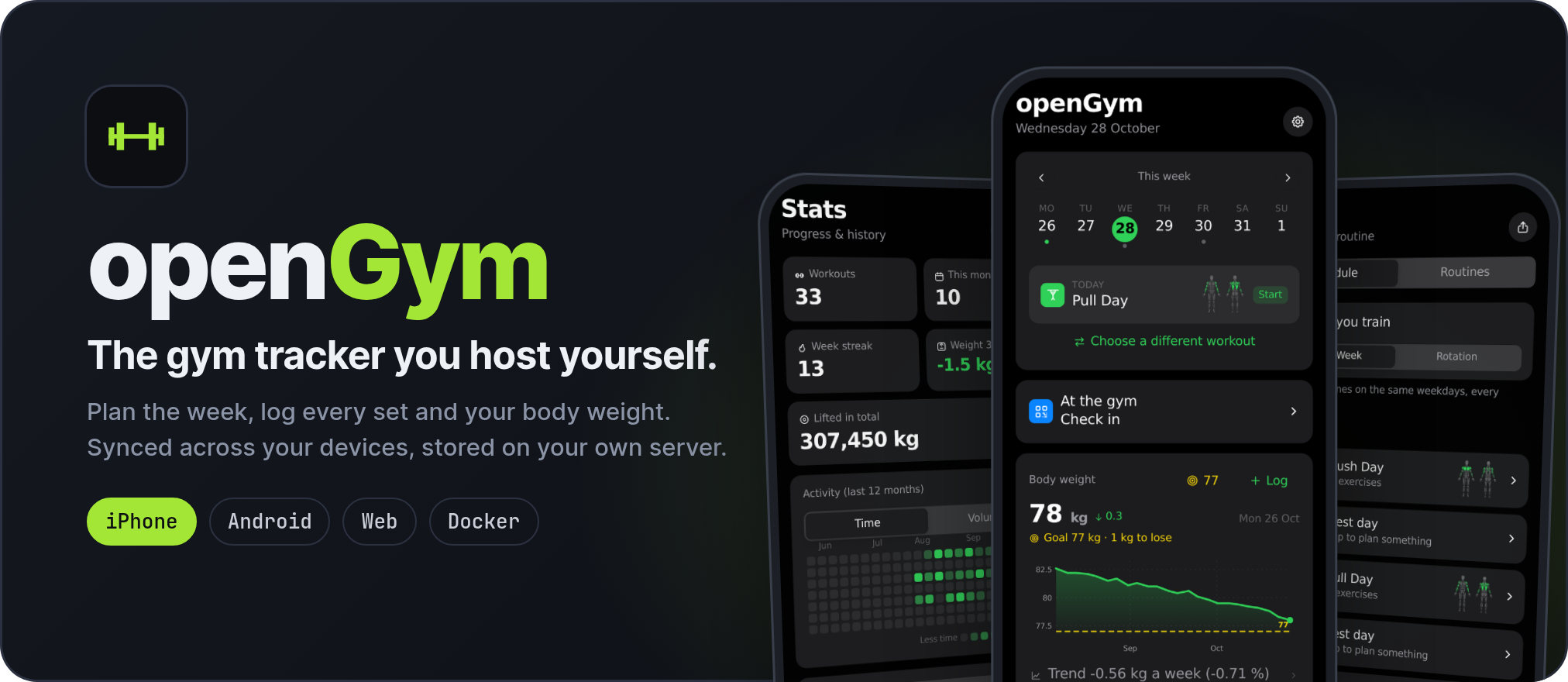 openGym: the gym tracker you host yourself