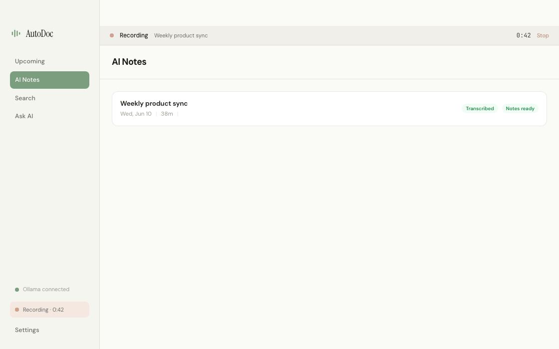 AutoDoc demo