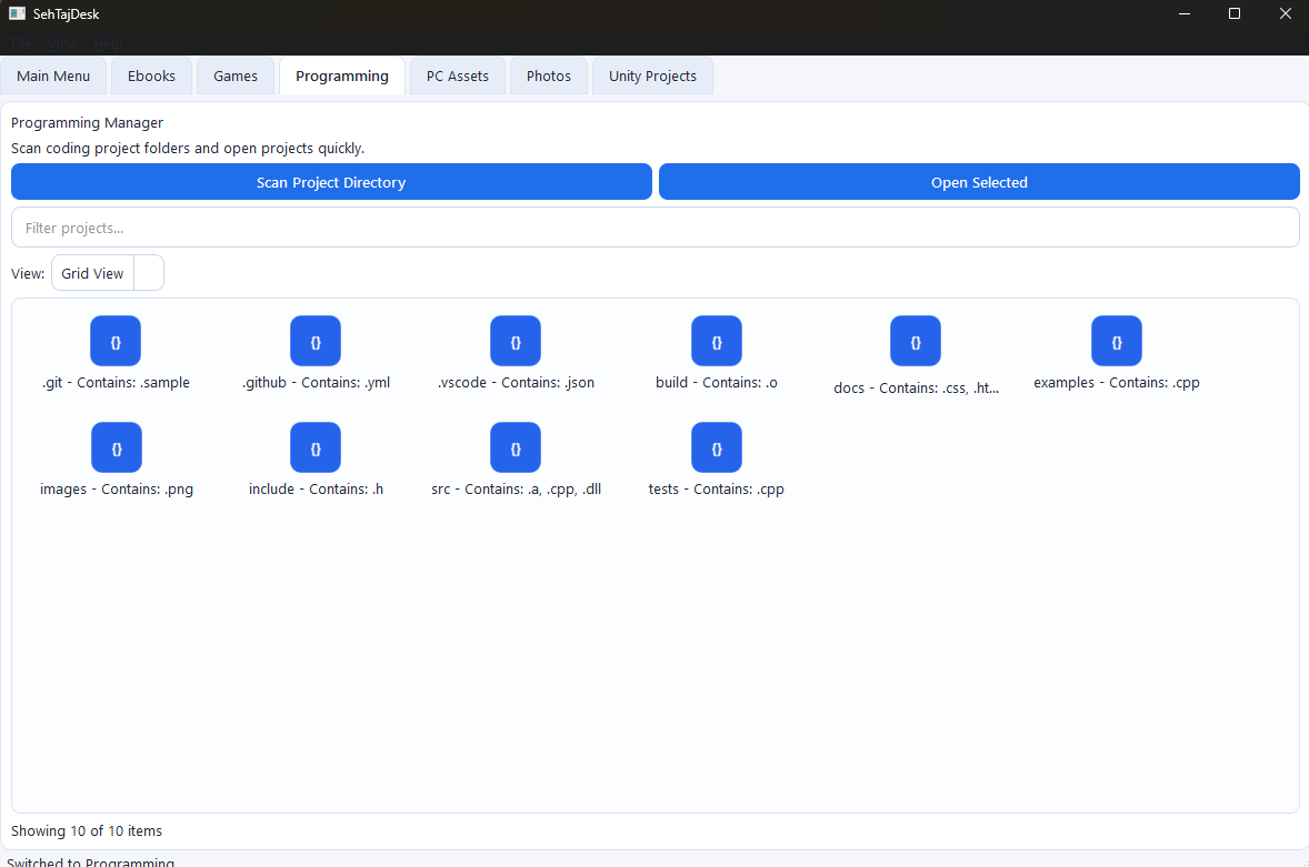 Ebooks in list view
