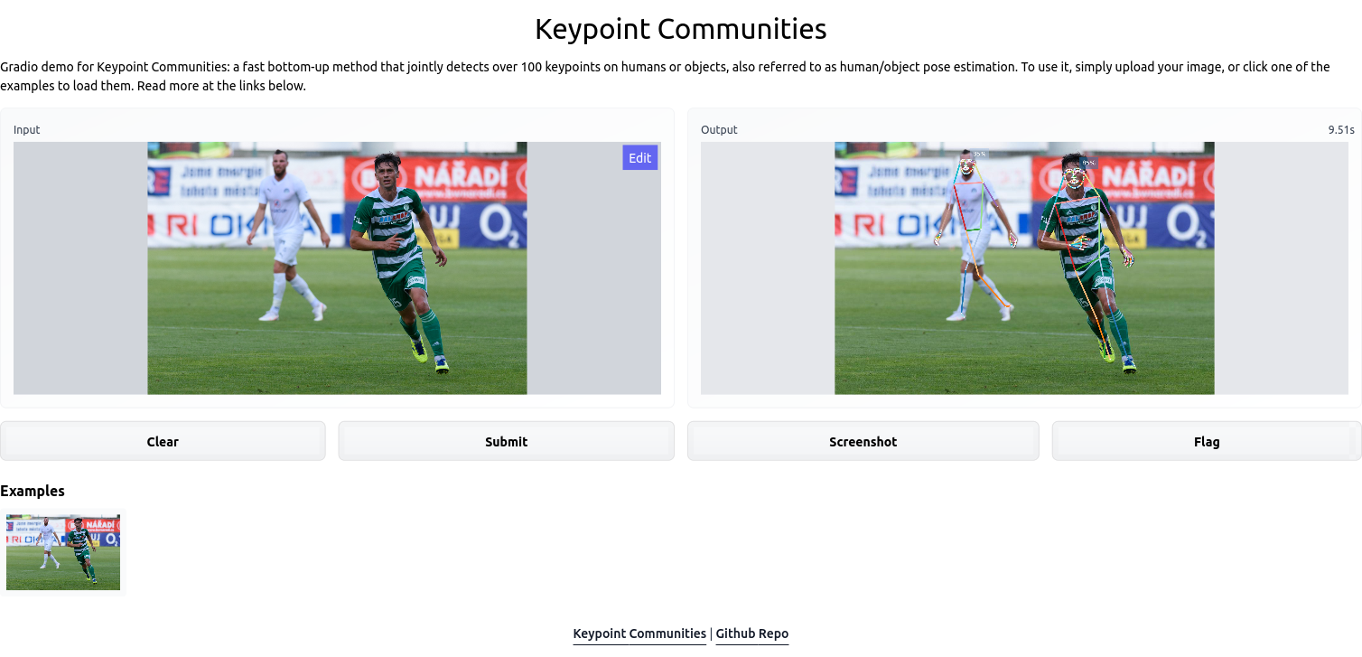 Screenshot web interface