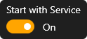 Start with service toggle screenshot