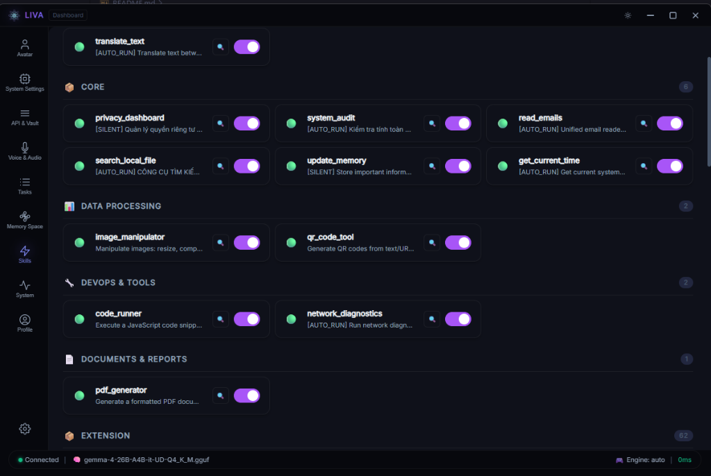 Memory Space Dashboard