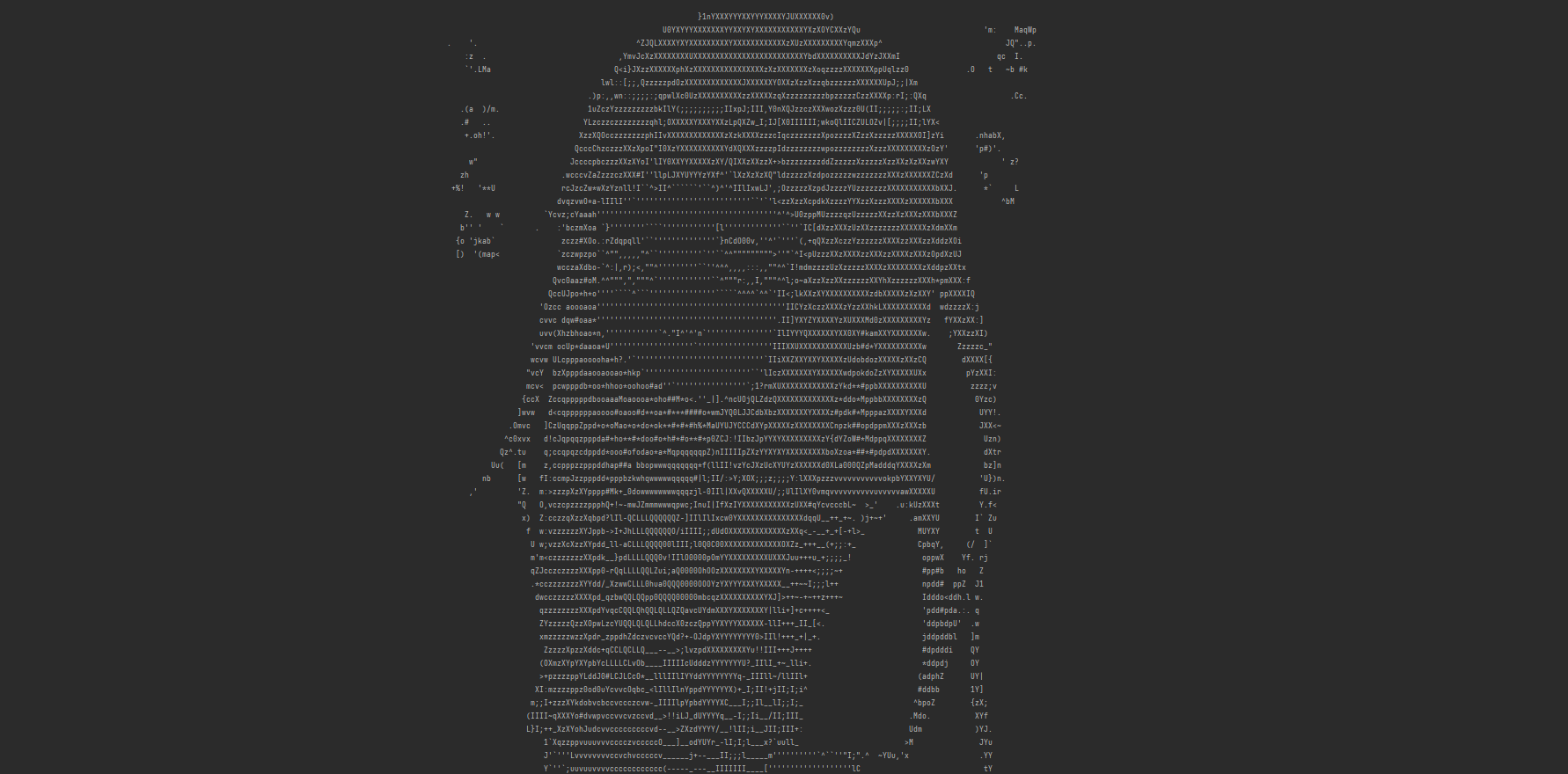 anime girl in ASCII