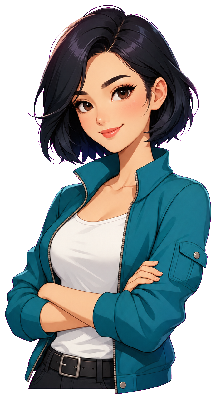 polished anime character