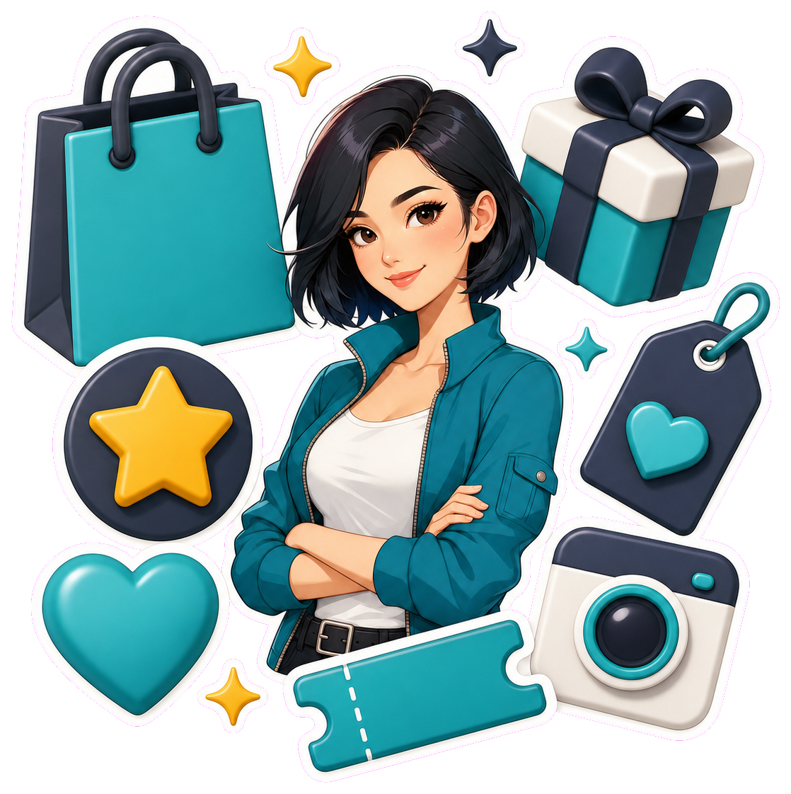 ecommerce stickers asset