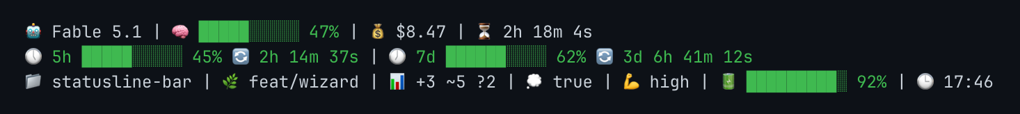 fancy preset on the dark theme