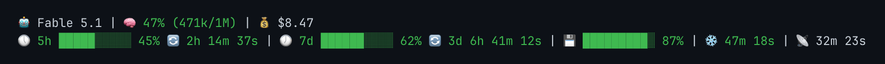 rates preset on the dark theme