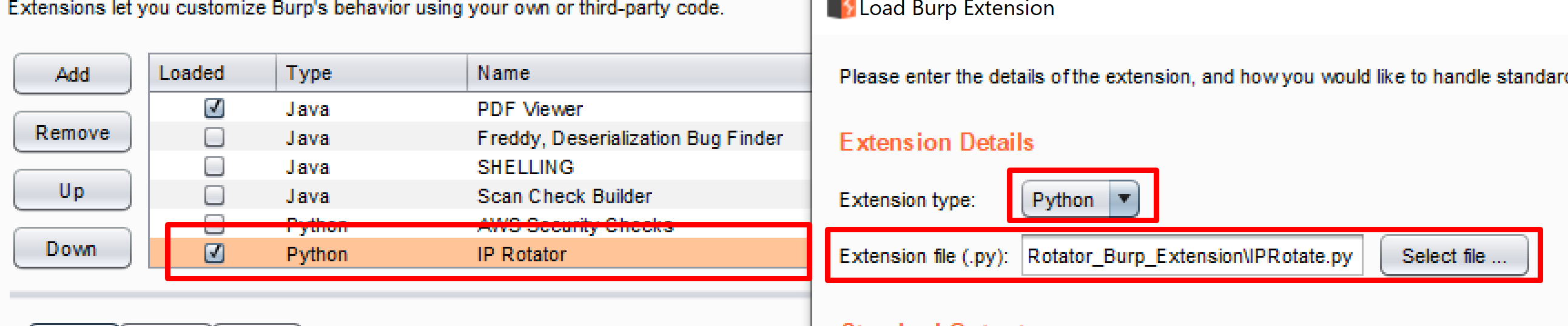 Extension Setup