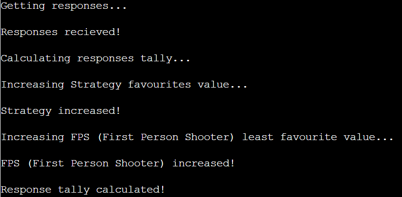 Response calculation