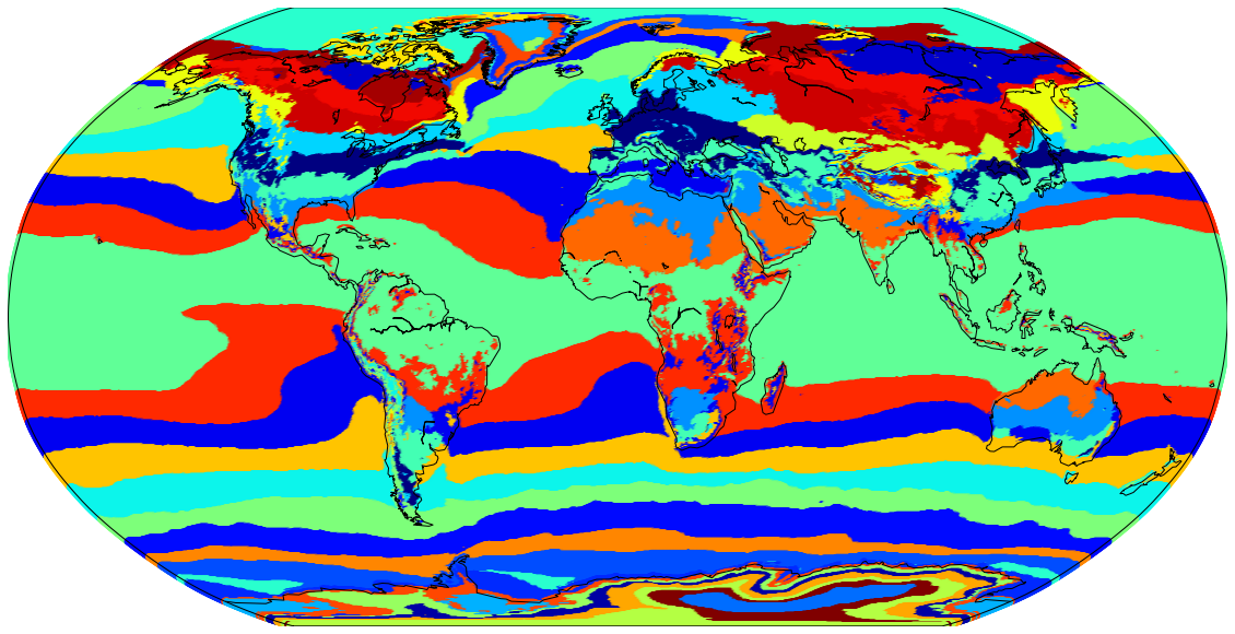 Unsupervised Global Climate Clusters