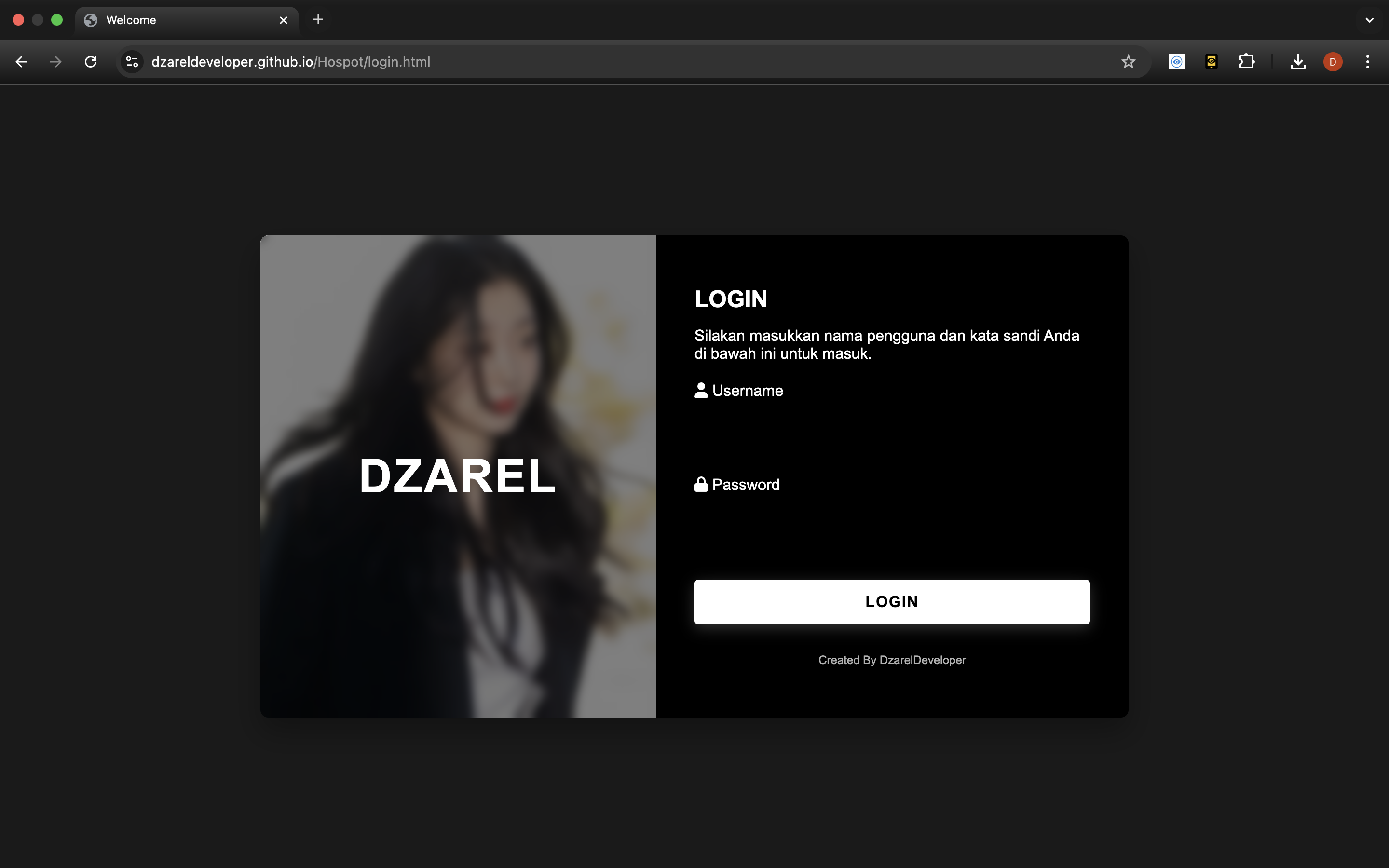 login screnshoot