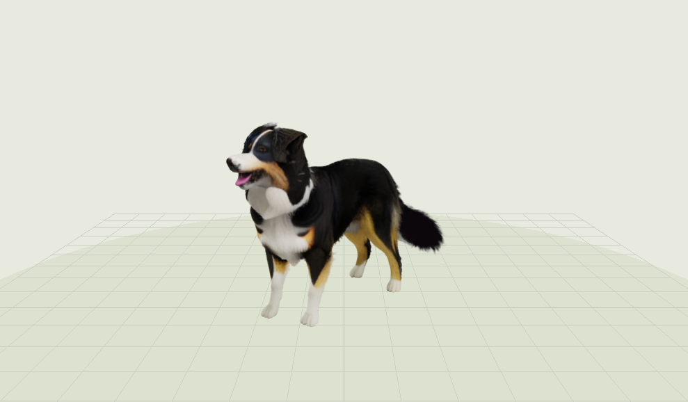 Finished Tricolor dog in Doggin' Around