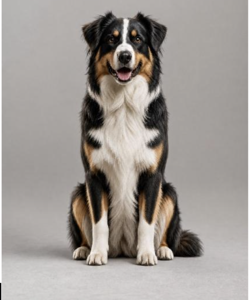 Tricolor dog source photograph