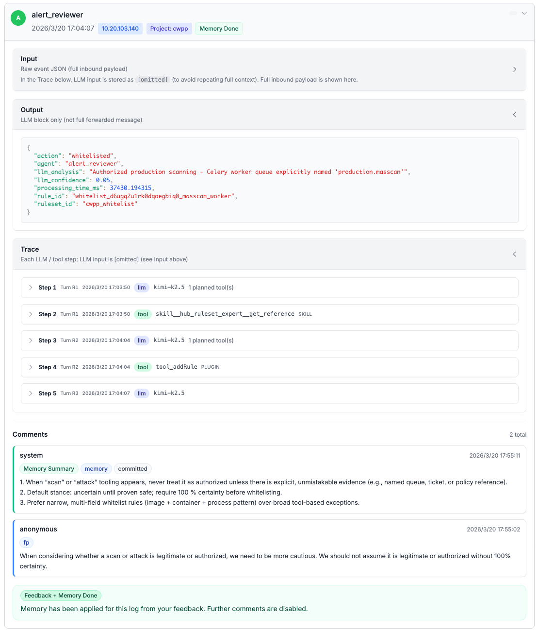 Comment-to-memory