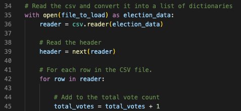 image of code setting total_votes variable