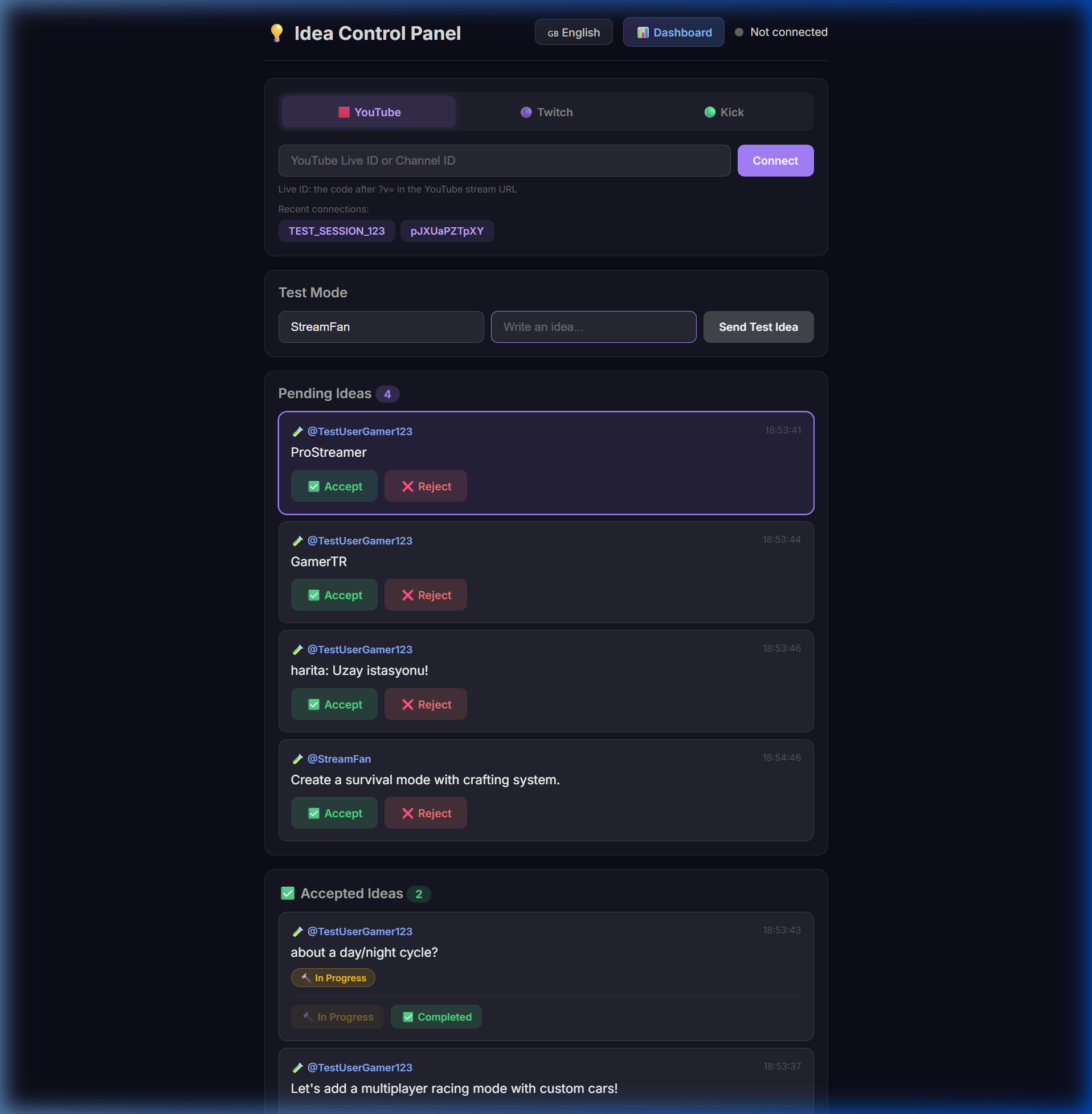 Control Panel