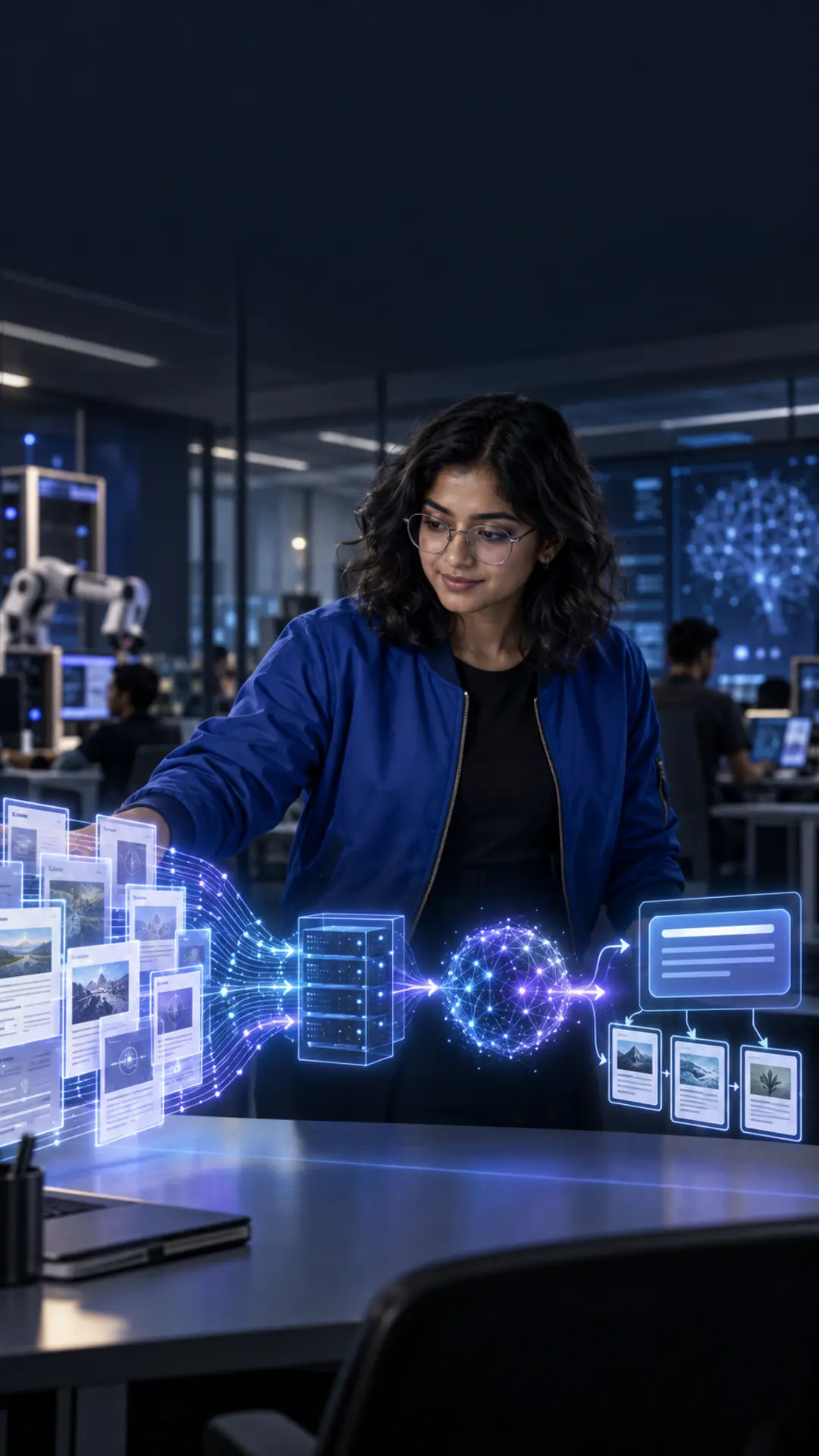 AI engineering student overseeing documents, retrieval, language model and grounded answer flow