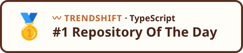 Trendshift TypeScript #1 Repository Of The Day