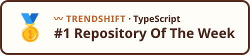 Trendshift TypeScript #1 Repository Of The Week