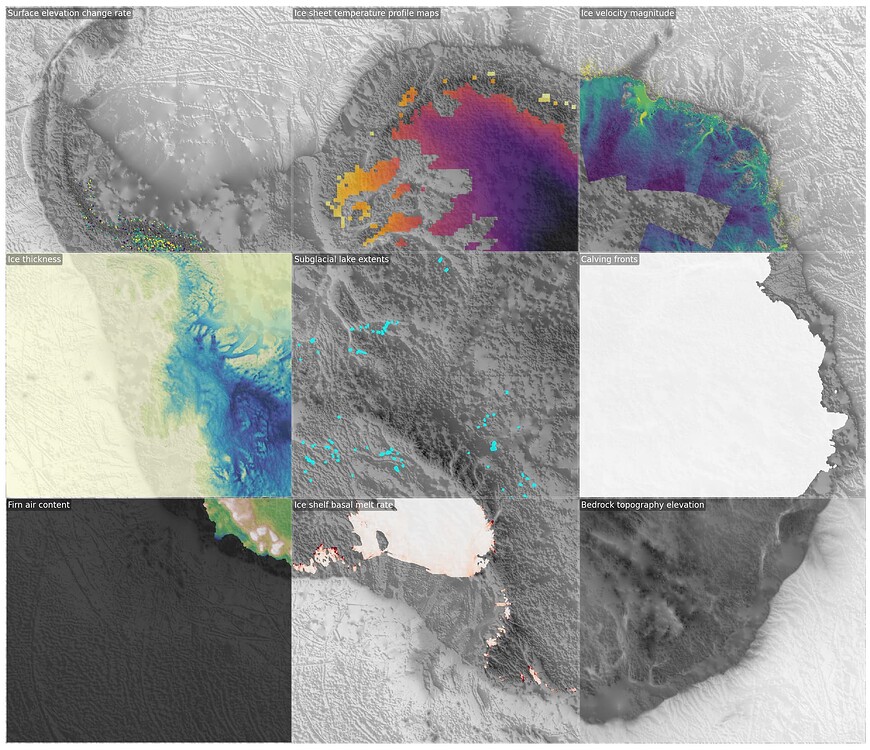 ESA Antarctica Datacube land-ice variables