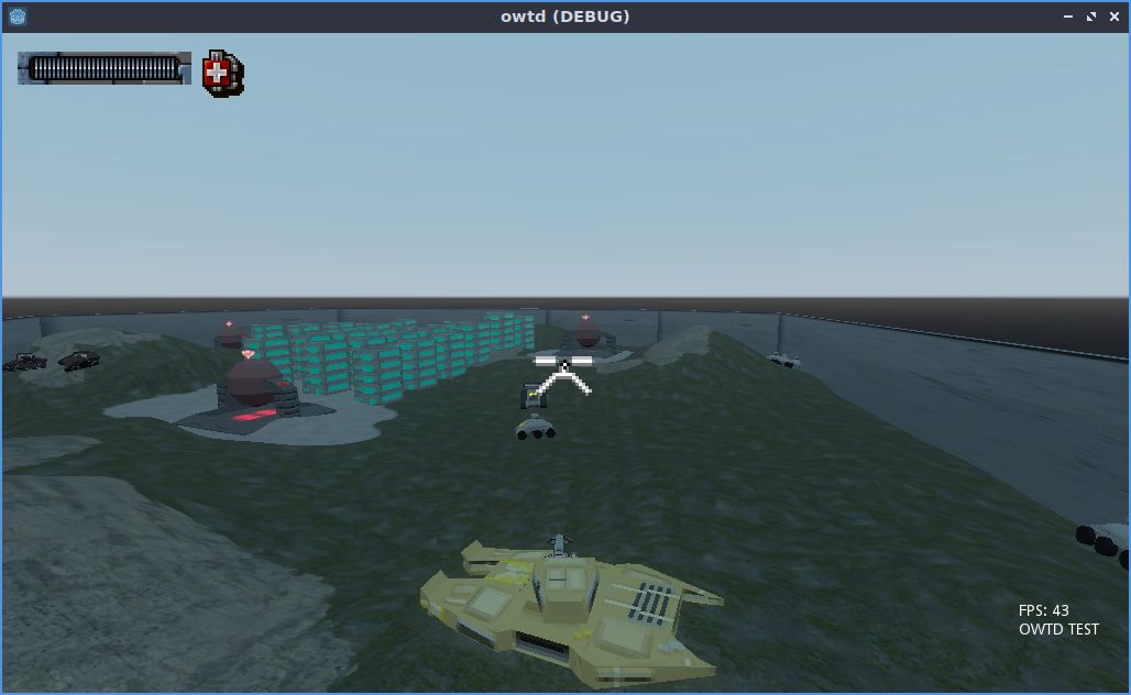 A hovertank in-game