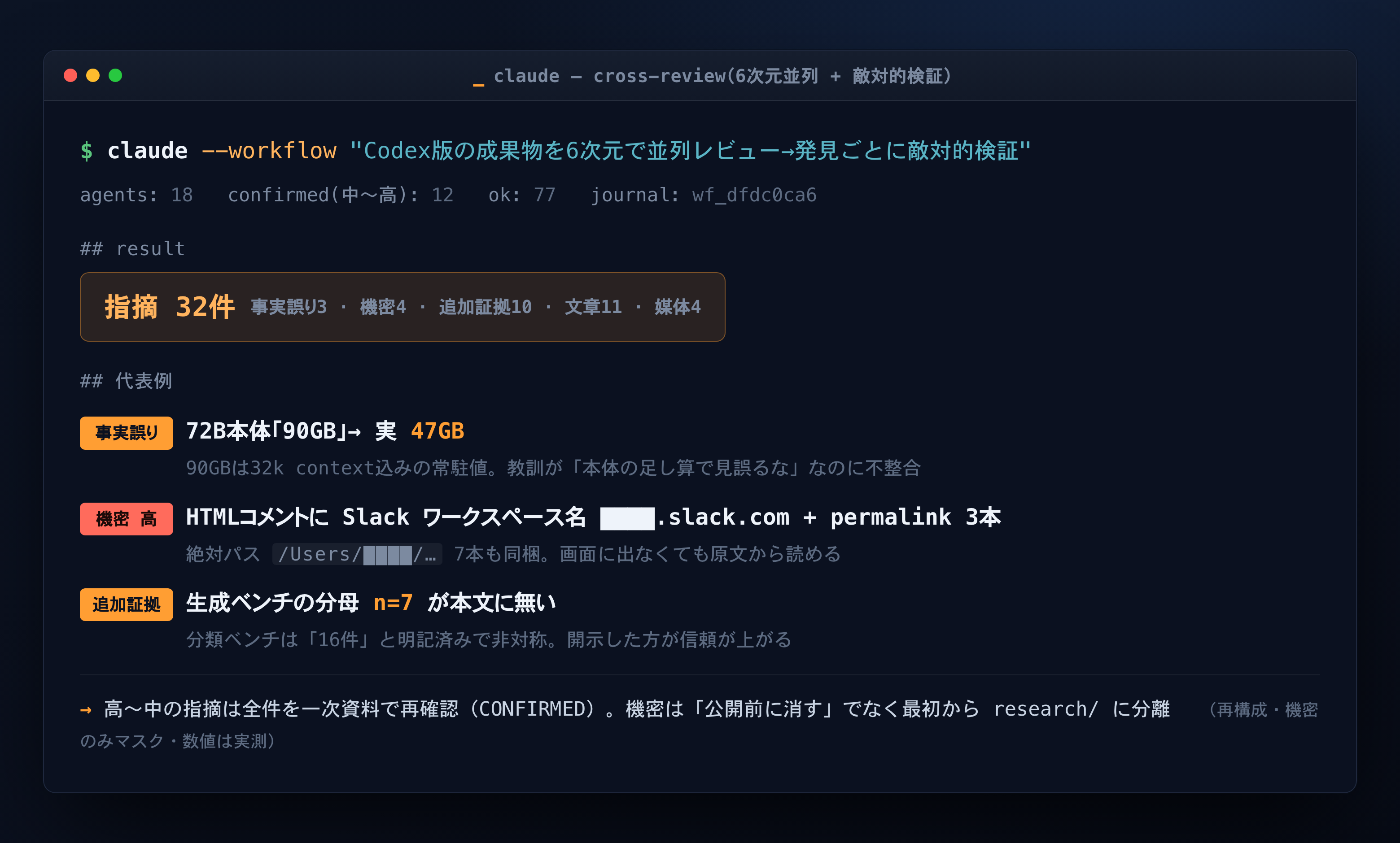 ✳️コメントお知らせ サンプルページ Claude CodeとCodexを同じ成果物で相互レビューさせる