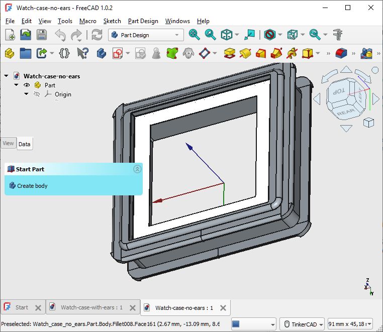 digital watch CAD design 3D print