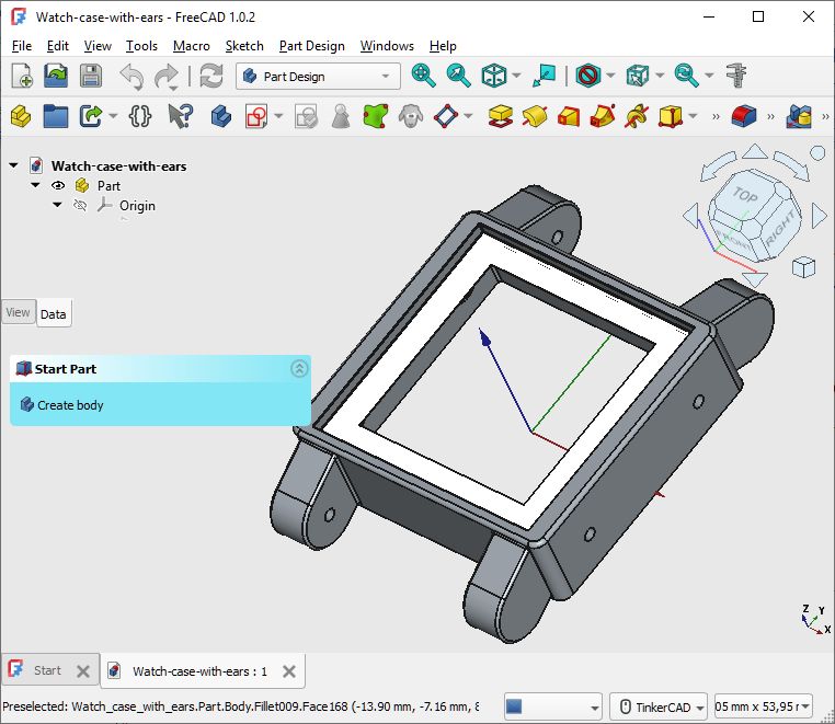 digital watch CAD design 3D print