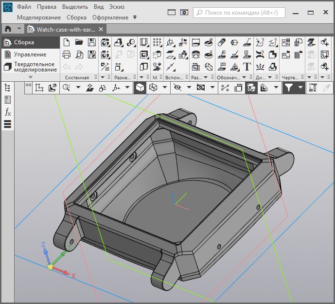 digital watch CAD design 3D print