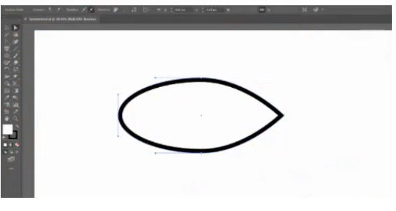 What would you do to the left anchor point to make the object symmetrical?