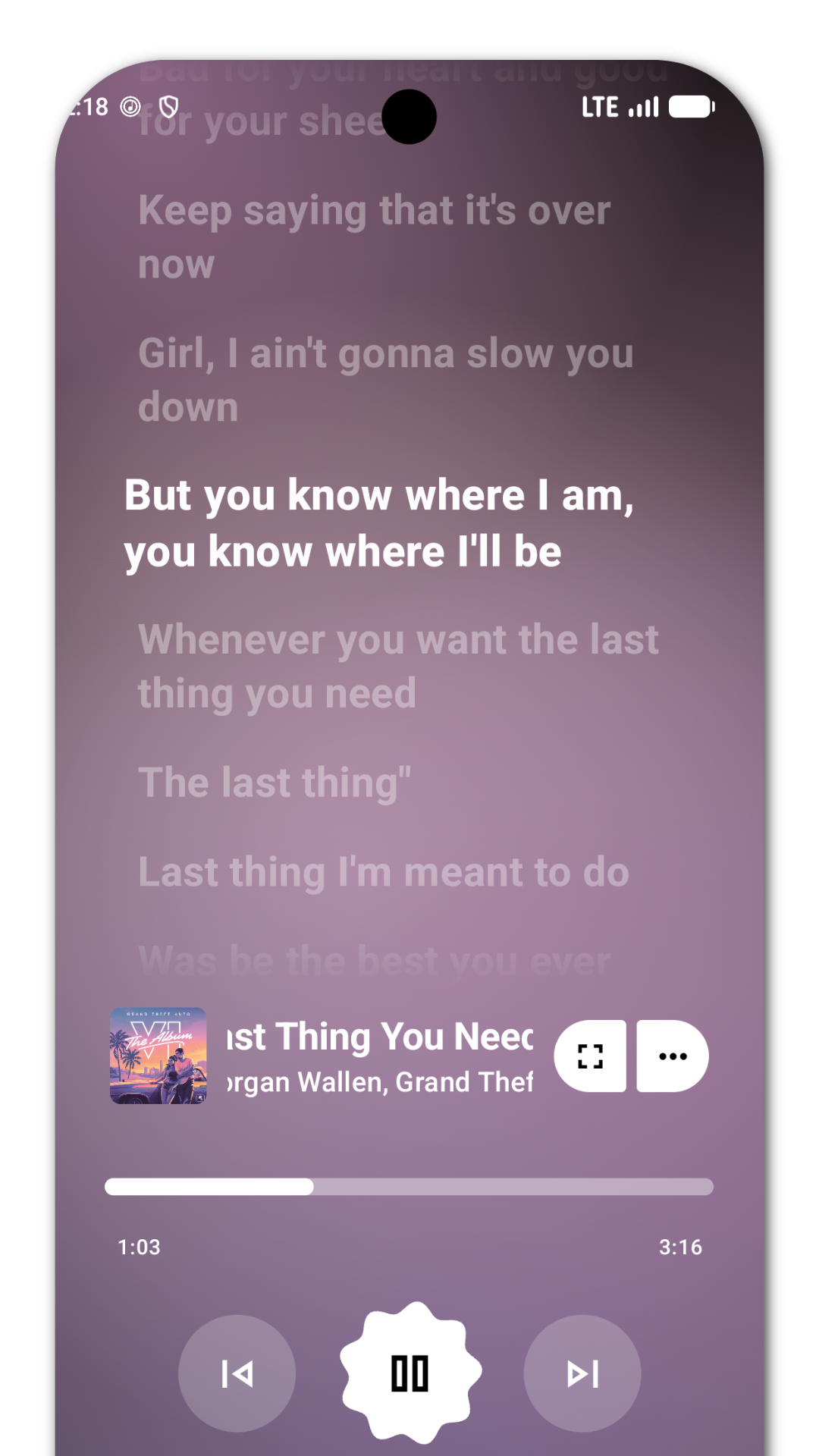 Synchronized Lyrics