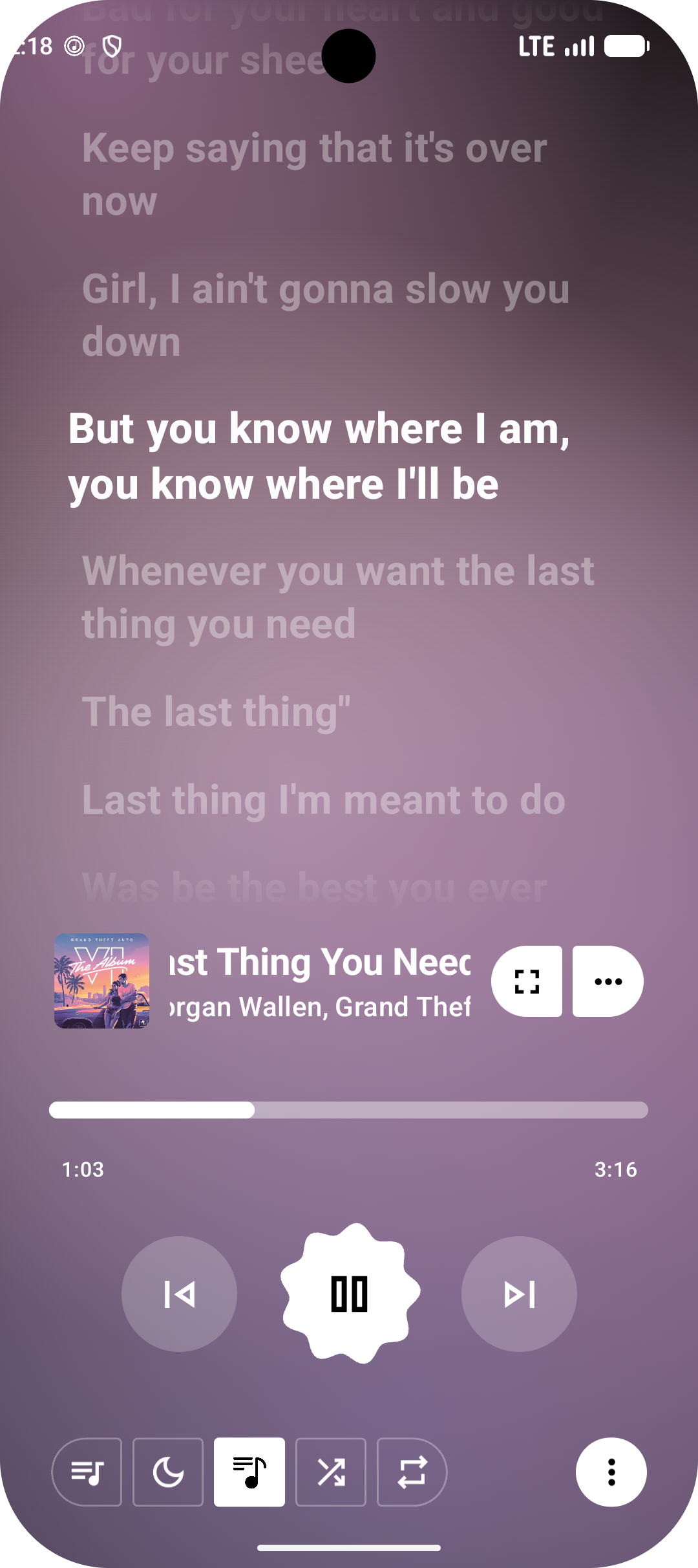 Synchronized Lyrics